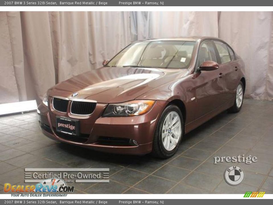 2007 BMW 3 Series 328i Sedan Barrique Red Metallic / Beige Photo #1