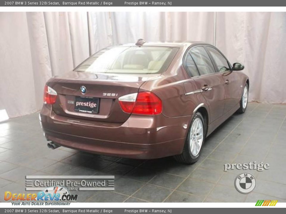 2007 BMW 3 Series 328i Sedan Barrique Red Metallic / Beige Photo #2