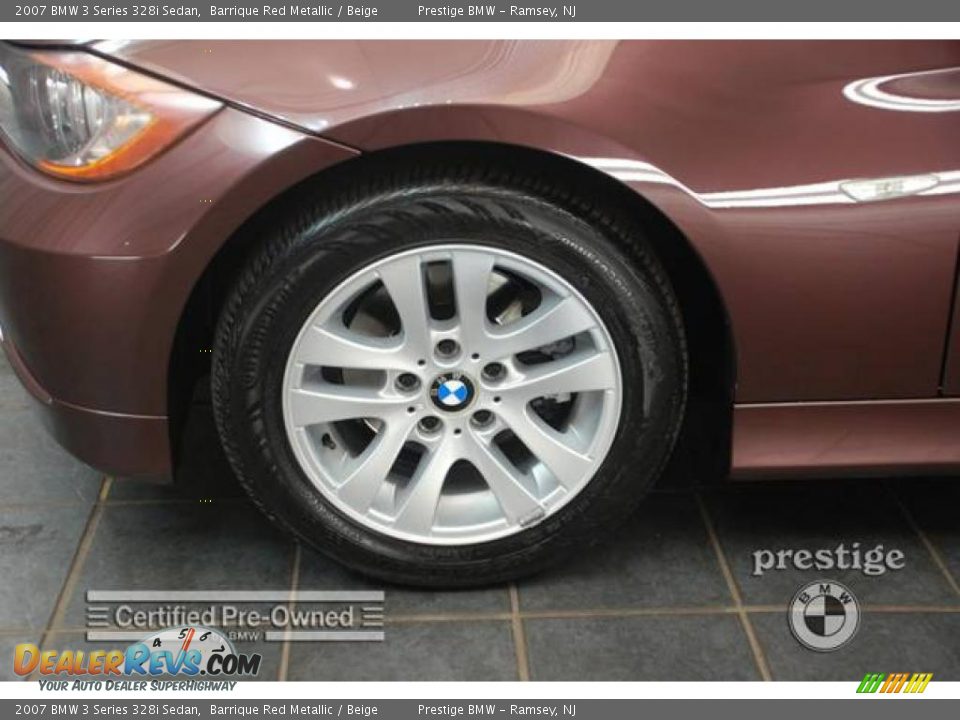 2007 BMW 3 Series 328i Sedan Barrique Red Metallic / Beige Photo #8