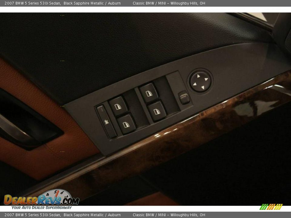 2007 BMW 5 Series 530i Sedan Black Sapphire Metallic / Auburn Photo #9