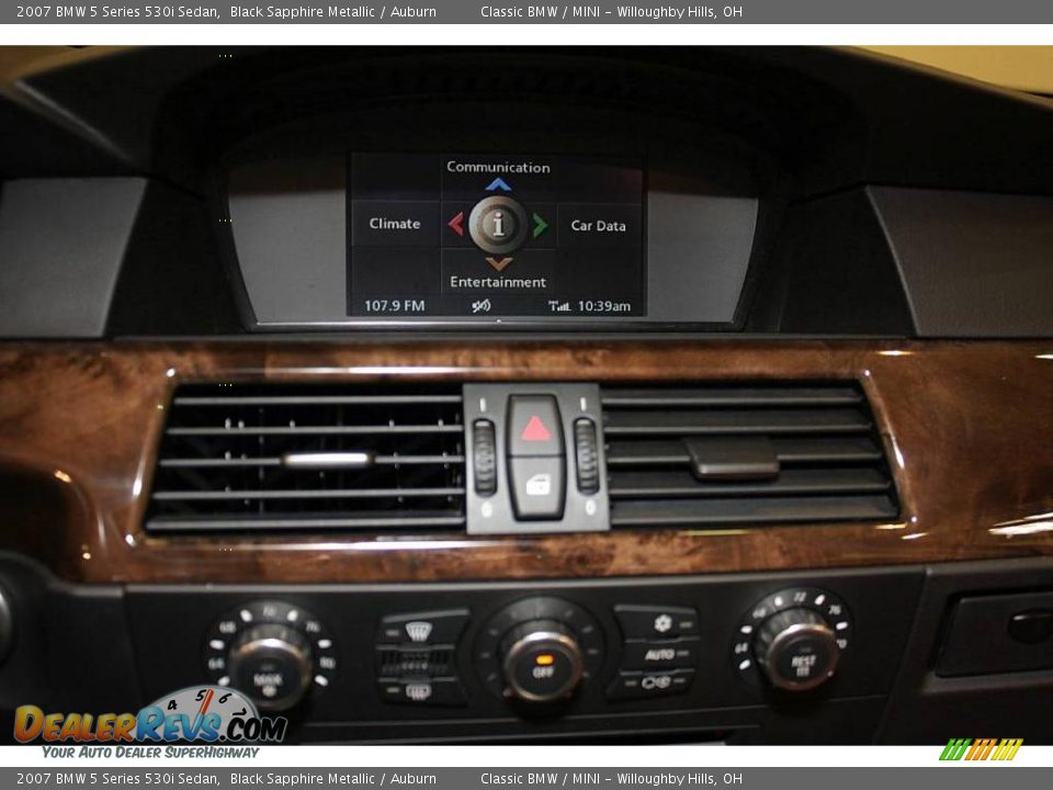 2007 BMW 5 Series 530i Sedan Black Sapphire Metallic / Auburn Photo #15