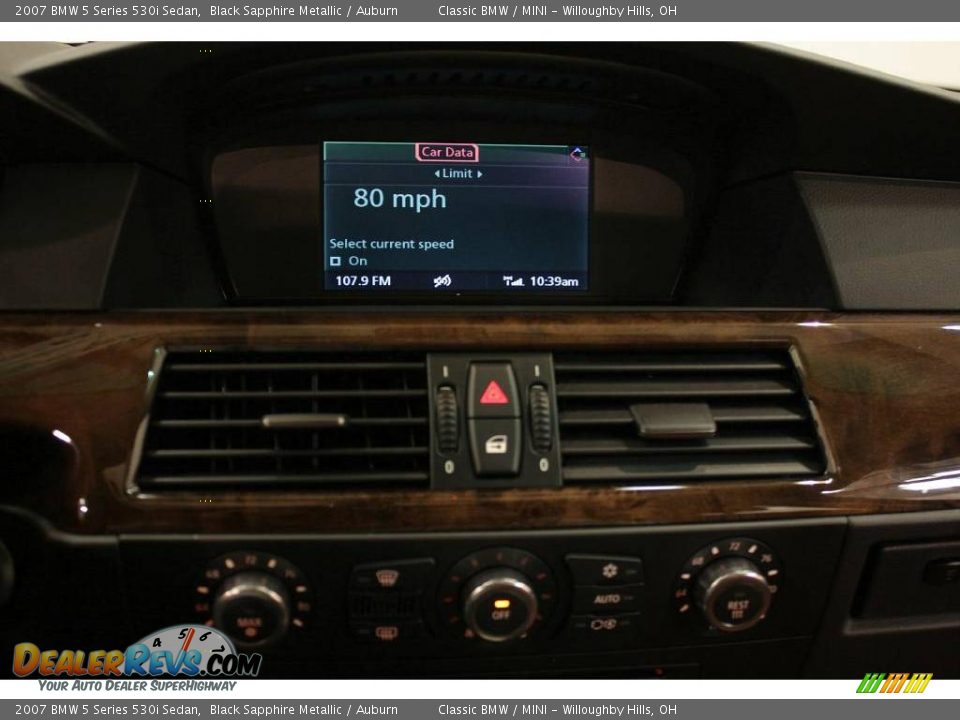 2007 BMW 5 Series 530i Sedan Black Sapphire Metallic / Auburn Photo #16