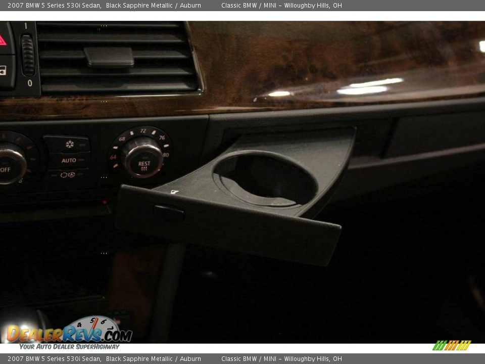 2007 BMW 5 Series 530i Sedan Black Sapphire Metallic / Auburn Photo #18