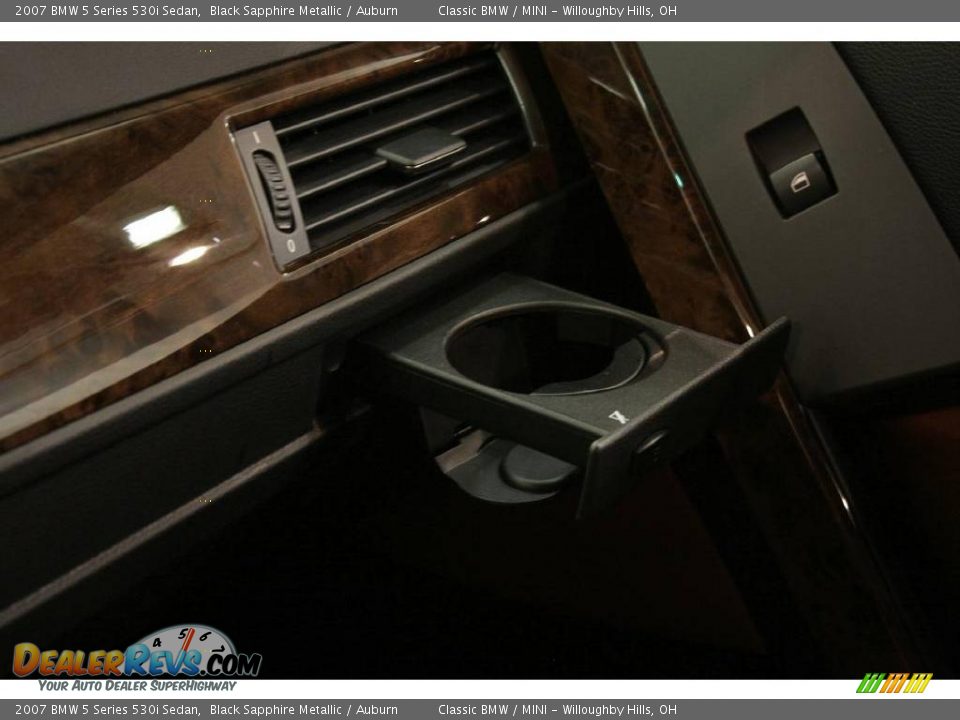 2007 BMW 5 Series 530i Sedan Black Sapphire Metallic / Auburn Photo #19