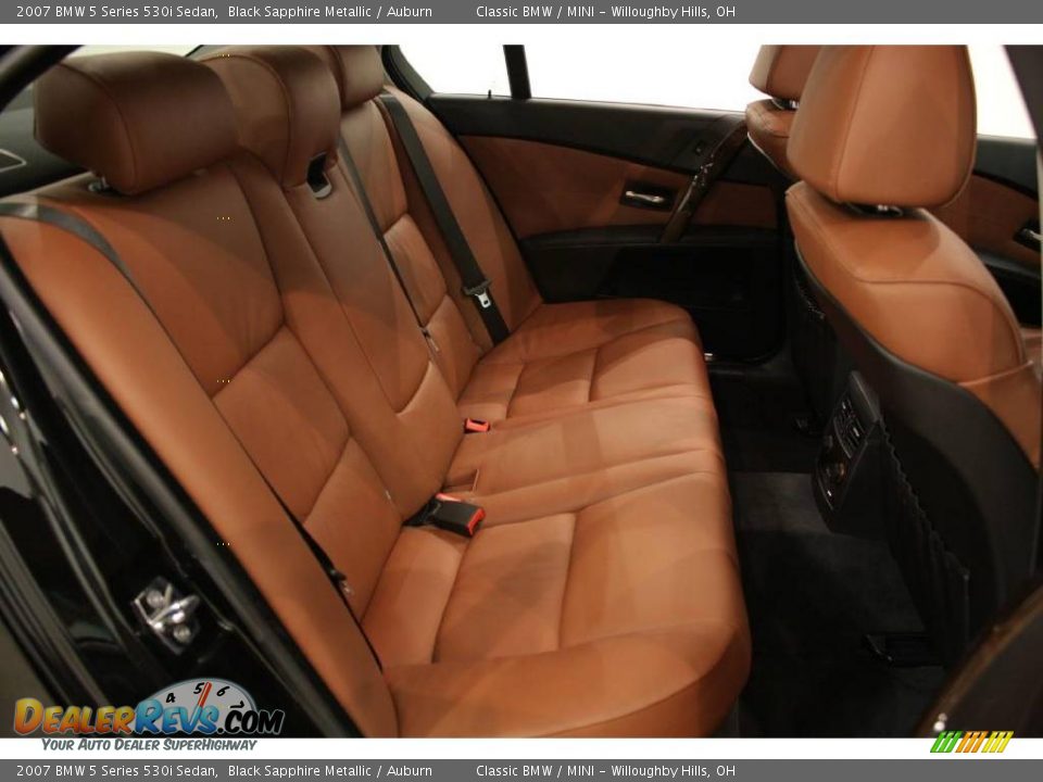 2007 BMW 5 Series 530i Sedan Black Sapphire Metallic / Auburn Photo #22
