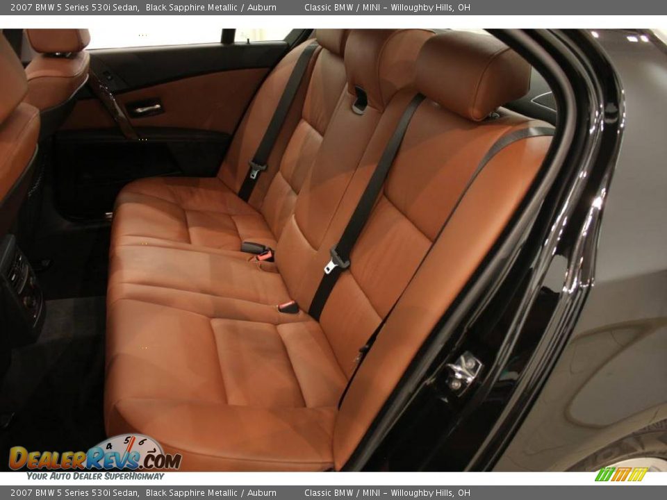 2007 BMW 5 Series 530i Sedan Black Sapphire Metallic / Auburn Photo #23