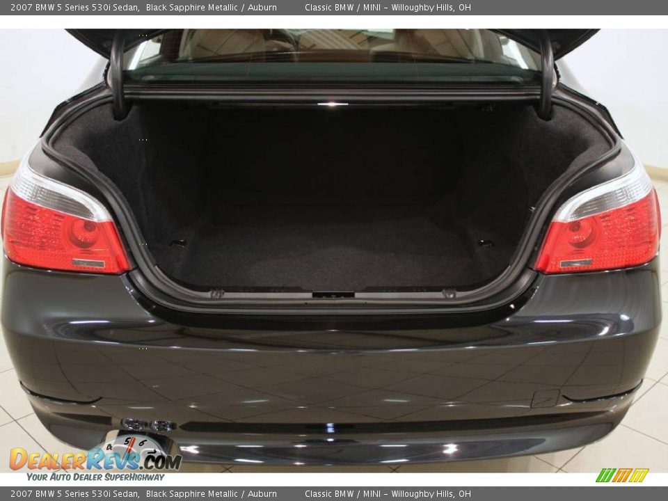 2007 BMW 5 Series 530i Sedan Black Sapphire Metallic / Auburn Photo #25