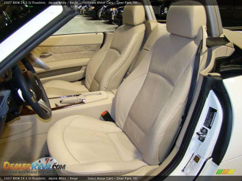 2007 BMW Z4 3.0i Roadster Alpine White / Beige Photo #7