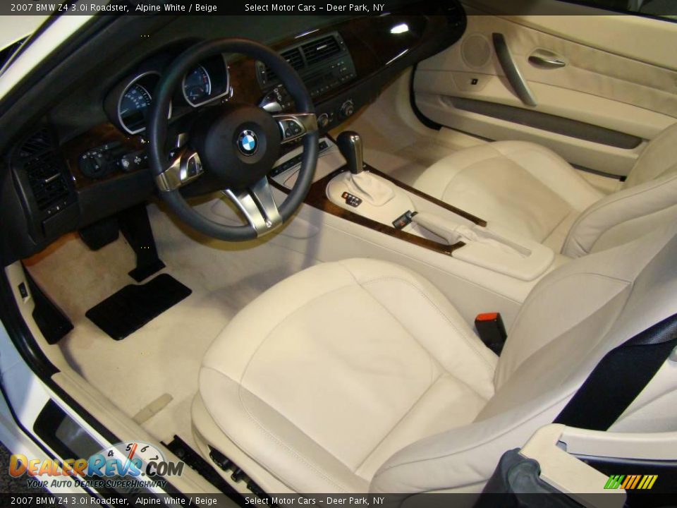 2007 BMW Z4 3.0i Roadster Alpine White / Beige Photo #8