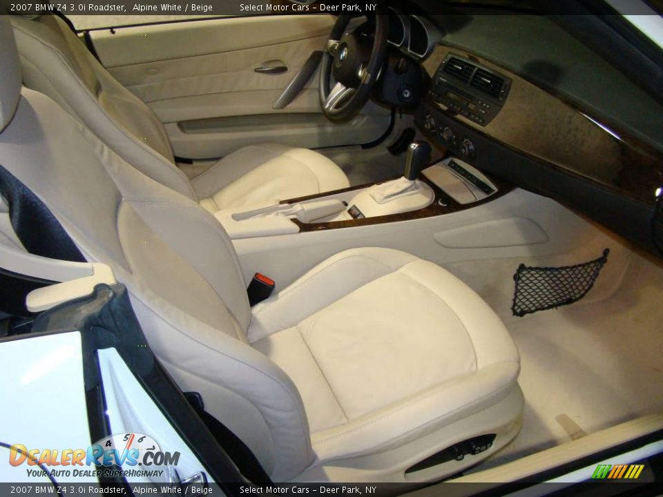 2007 BMW Z4 3.0i Roadster Alpine White / Beige Photo #11