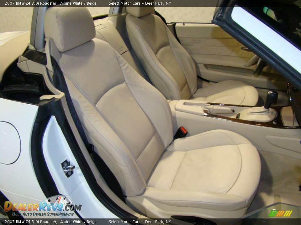 2007 BMW Z4 3.0i Roadster Alpine White / Beige Photo #12