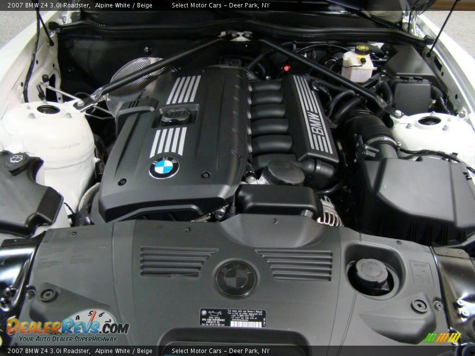 2007 BMW Z4 3.0i Roadster Alpine White / Beige Photo #13