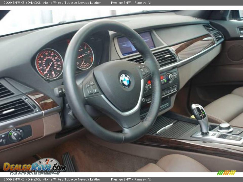 2009 BMW X5 xDrive30i Alpine White / Tobacco Nevada Leather Photo #3