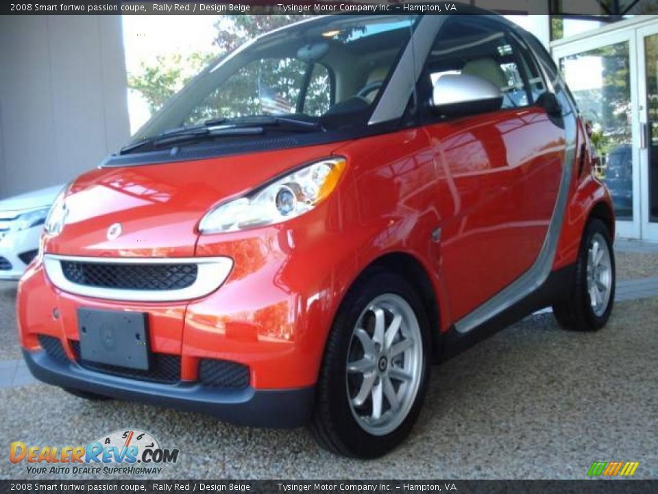 2008 Smart fortwo passion coupe Rally Red / Design Beige Photo #1