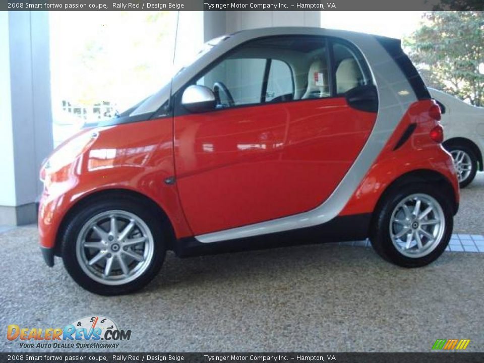 2008 Smart fortwo passion coupe Rally Red / Design Beige Photo #2