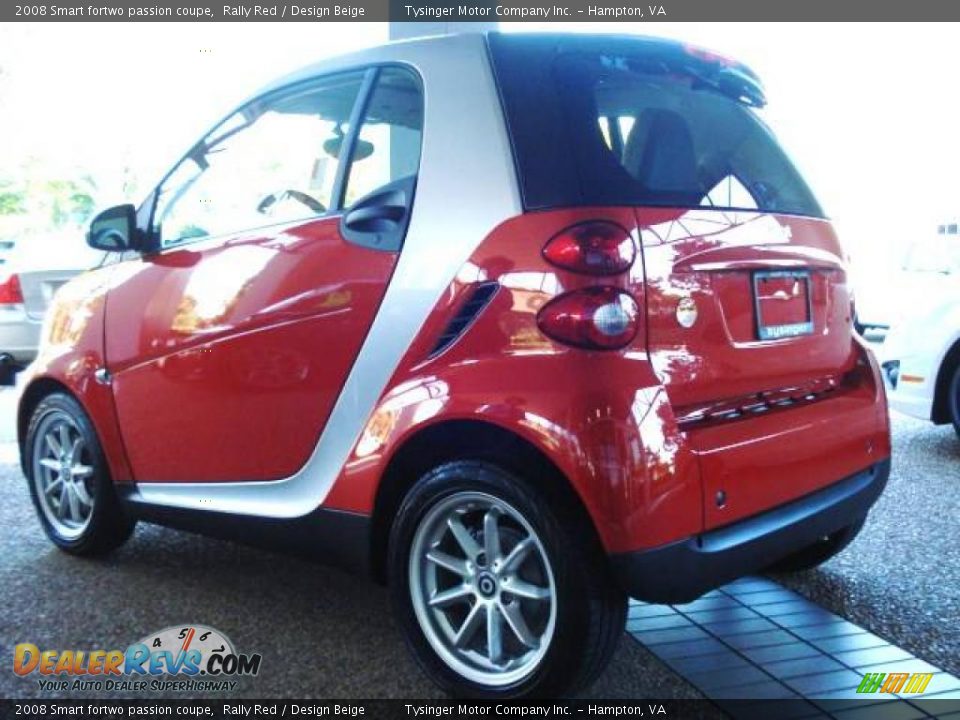 2008 Smart fortwo passion coupe Rally Red / Design Beige Photo #3
