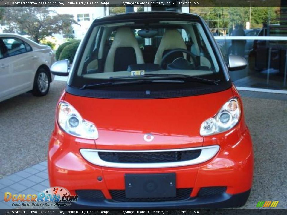 2008 Smart fortwo passion coupe Rally Red / Design Beige Photo #8
