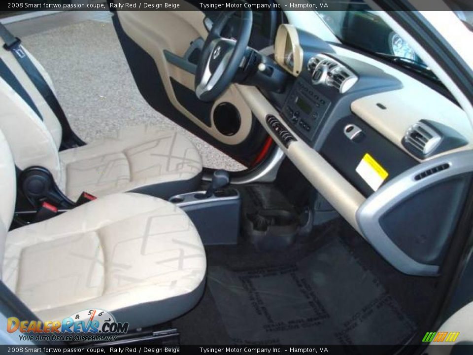2008 Smart fortwo passion coupe Rally Red / Design Beige Photo #11