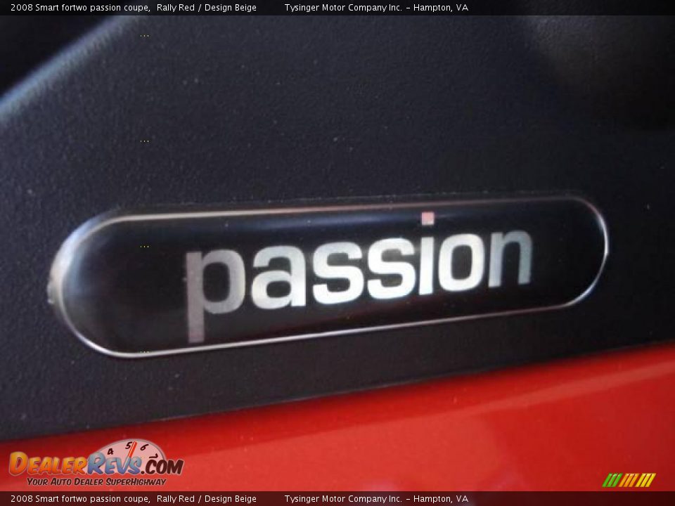 2008 Smart fortwo passion coupe Rally Red / Design Beige Photo #20