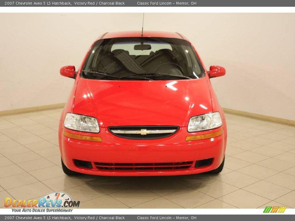2007 Chevrolet Aveo 5 LS Hatchback Victory Red / Charcoal Black Photo #2