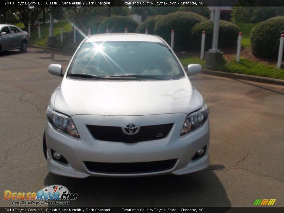 2010 Toyota Corolla S Classic Silver Metallic / Dark Charcoal Photo #2