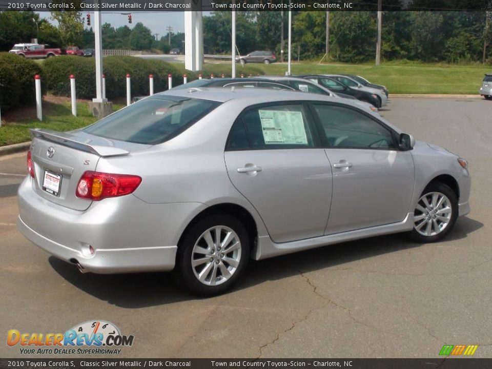 2010 Toyota Corolla S Classic Silver Metallic / Dark Charcoal Photo #5