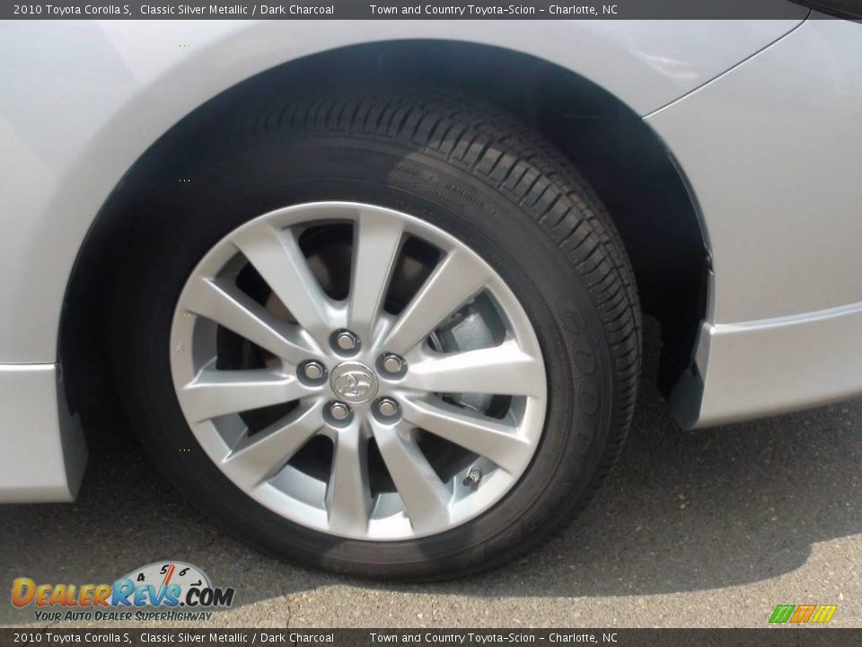 2010 Toyota Corolla S Classic Silver Metallic / Dark Charcoal Photo #6