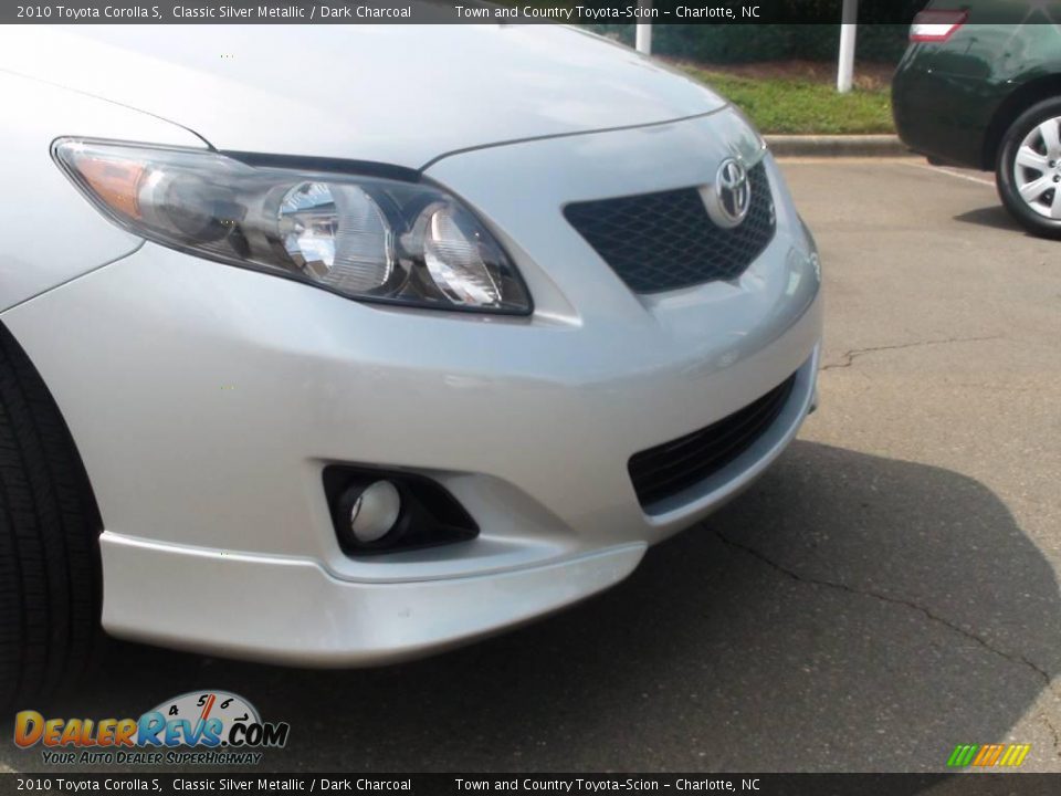 2010 Toyota Corolla S Classic Silver Metallic / Dark Charcoal Photo #7