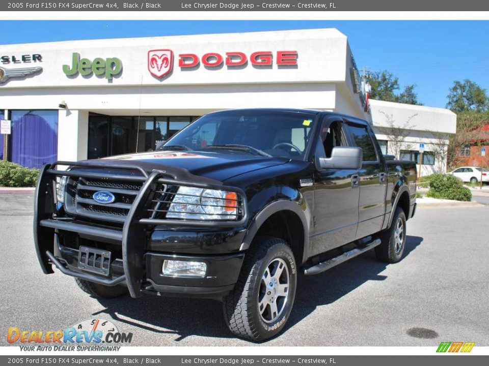 2005 Ford F150 FX4 SuperCrew 4x4 Black / Black Photo #1