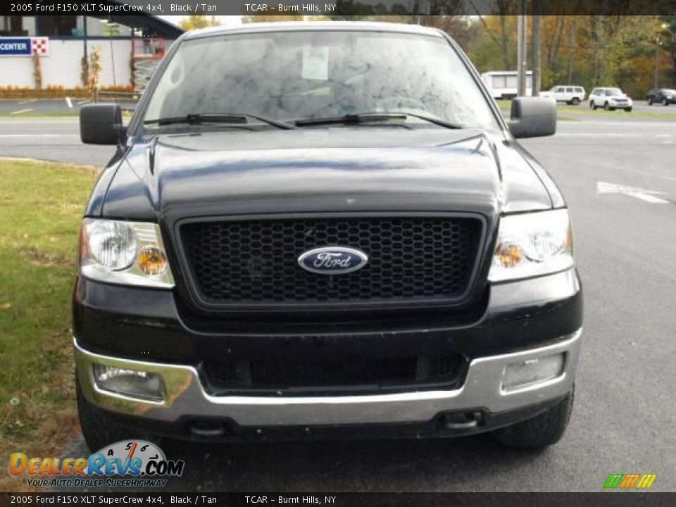2005 Ford F150 XLT SuperCrew 4x4 Black / Tan Photo #3