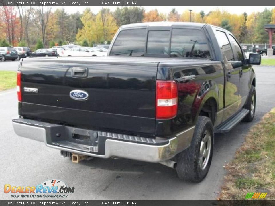 2005 Ford F150 XLT SuperCrew 4x4 Black / Tan Photo #4