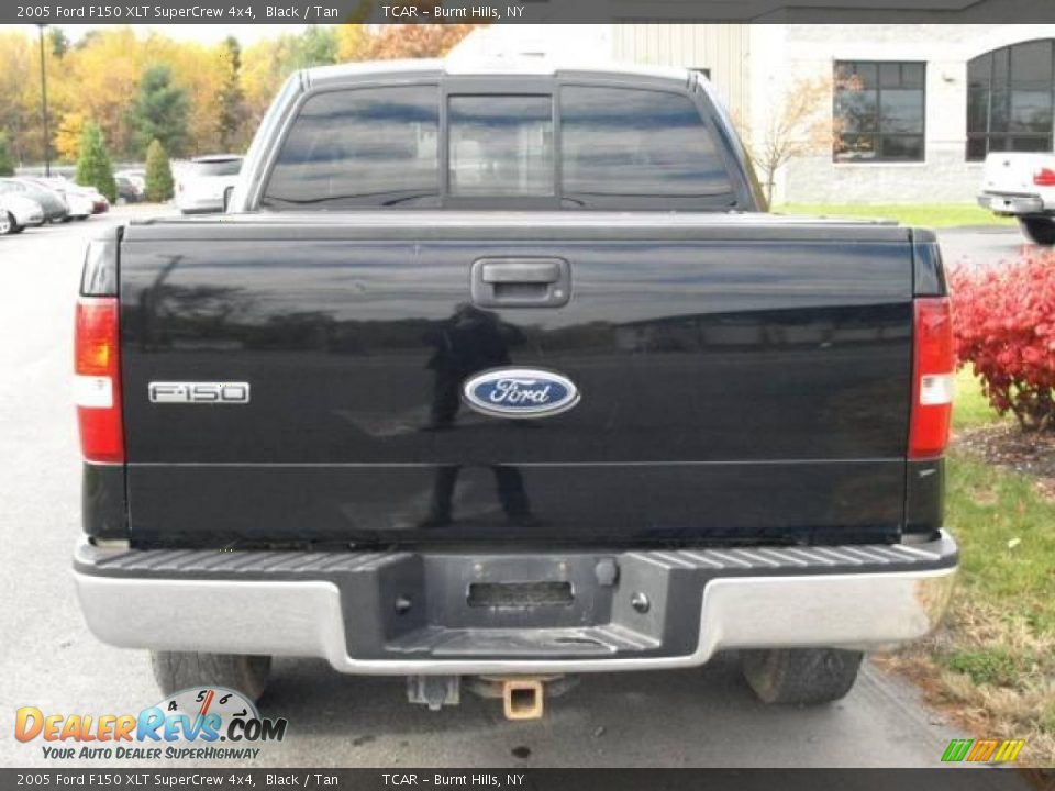 2005 Ford F150 XLT SuperCrew 4x4 Black / Tan Photo #5