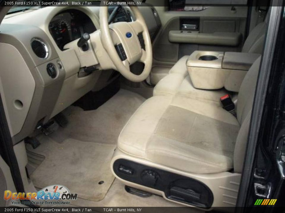2005 Ford F150 XLT SuperCrew 4x4 Black / Tan Photo #8