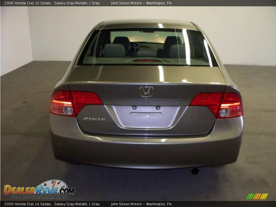 2006 Honda Civic LX Sedan Galaxy Gray Metallic / Gray Photo #3