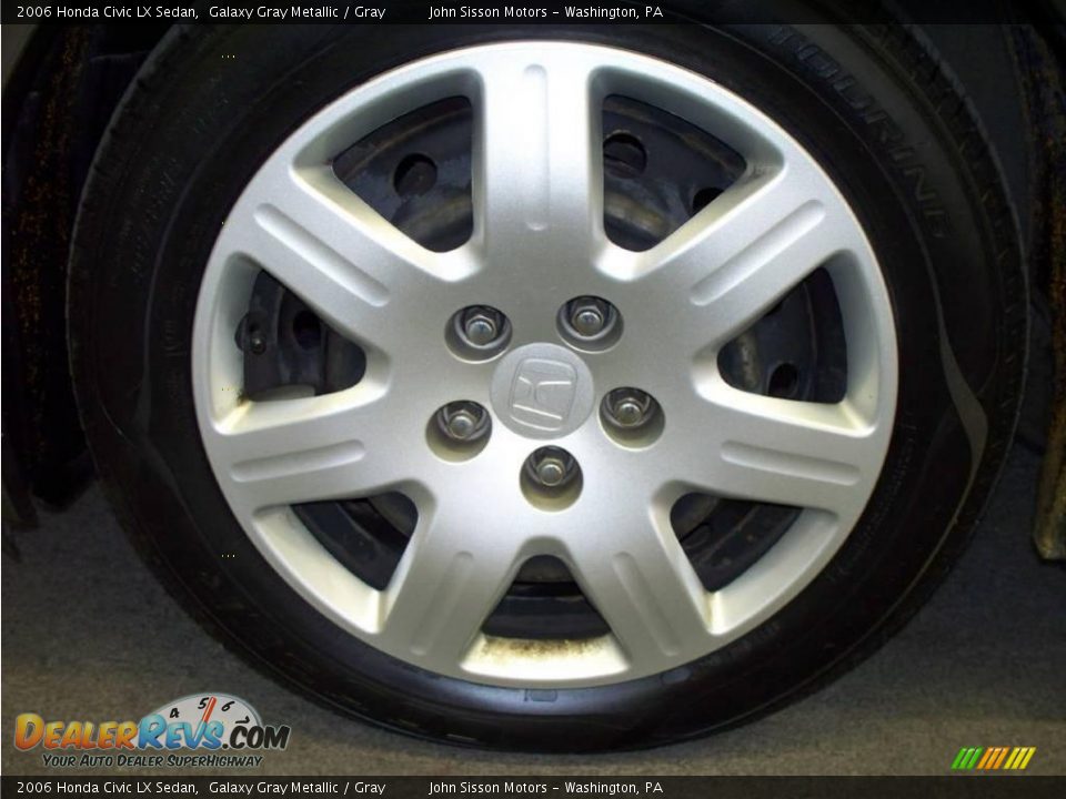 2006 Honda Civic LX Sedan Galaxy Gray Metallic / Gray Photo #7