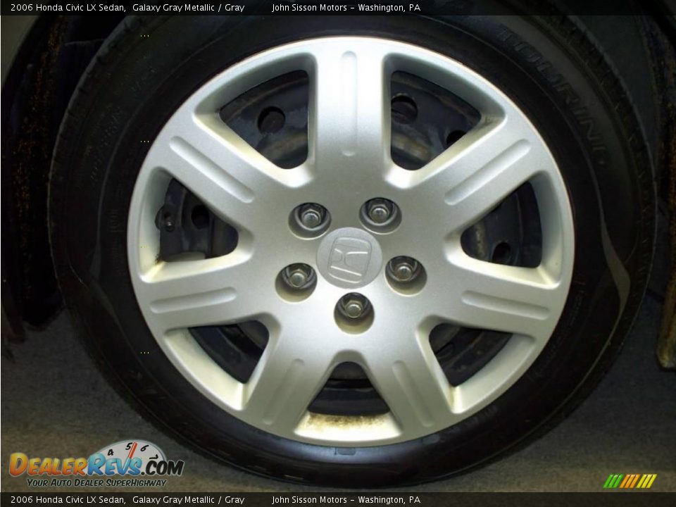 2006 Honda Civic LX Sedan Galaxy Gray Metallic / Gray Photo #8