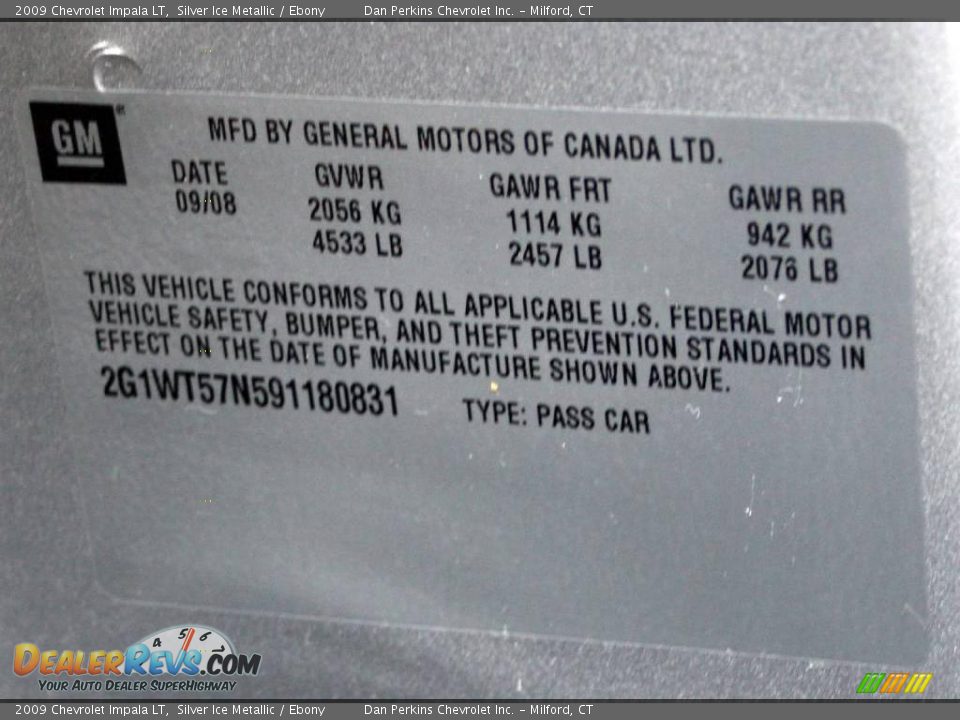 2009 Chevrolet Impala LT Silver Ice Metallic / Ebony Photo #12