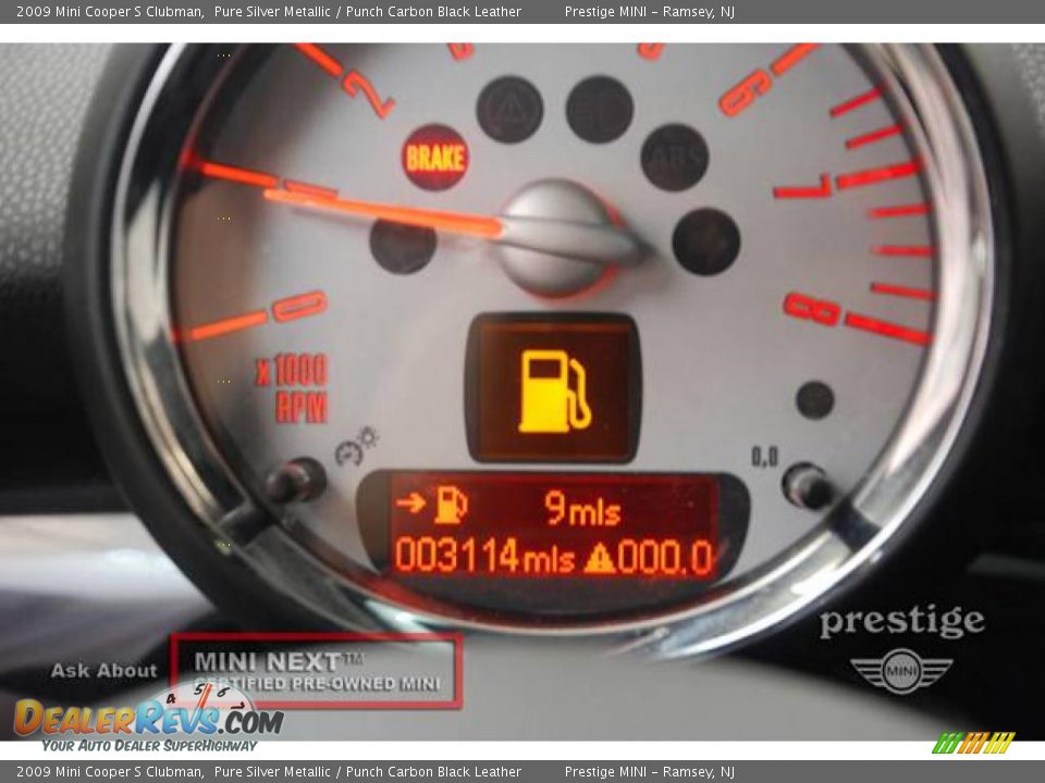 2009 Mini Cooper S Clubman Pure Silver Metallic / Punch Carbon Black Leather Photo #3