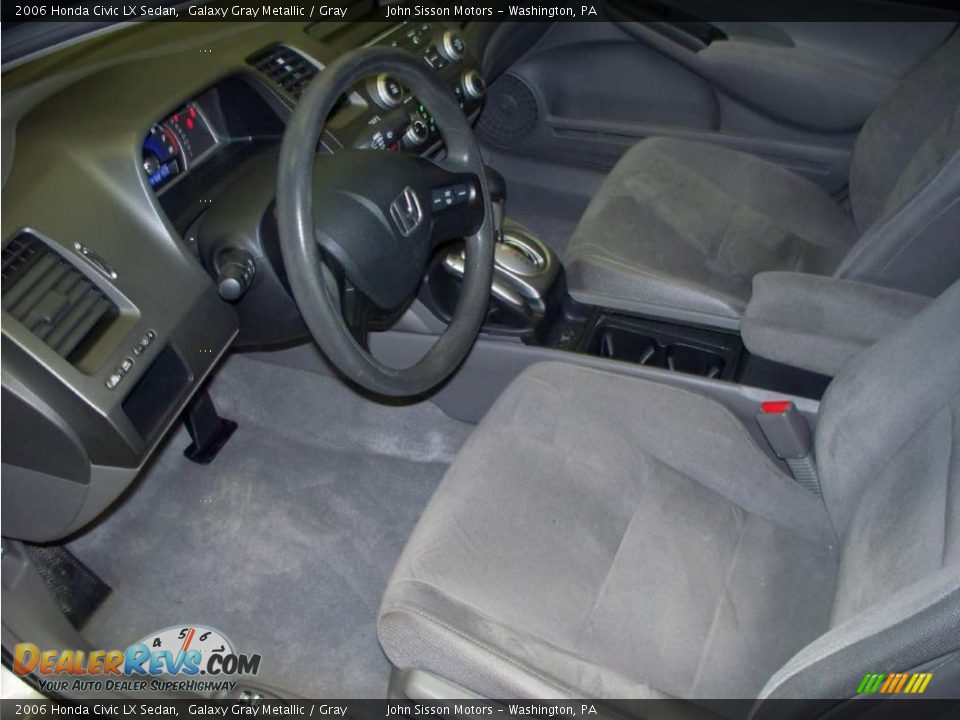 2006 Honda Civic LX Sedan Galaxy Gray Metallic / Gray Photo #14