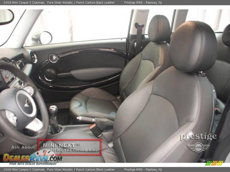 2009 Mini Cooper S Clubman Pure Silver Metallic / Punch Carbon Black Leather Photo #5