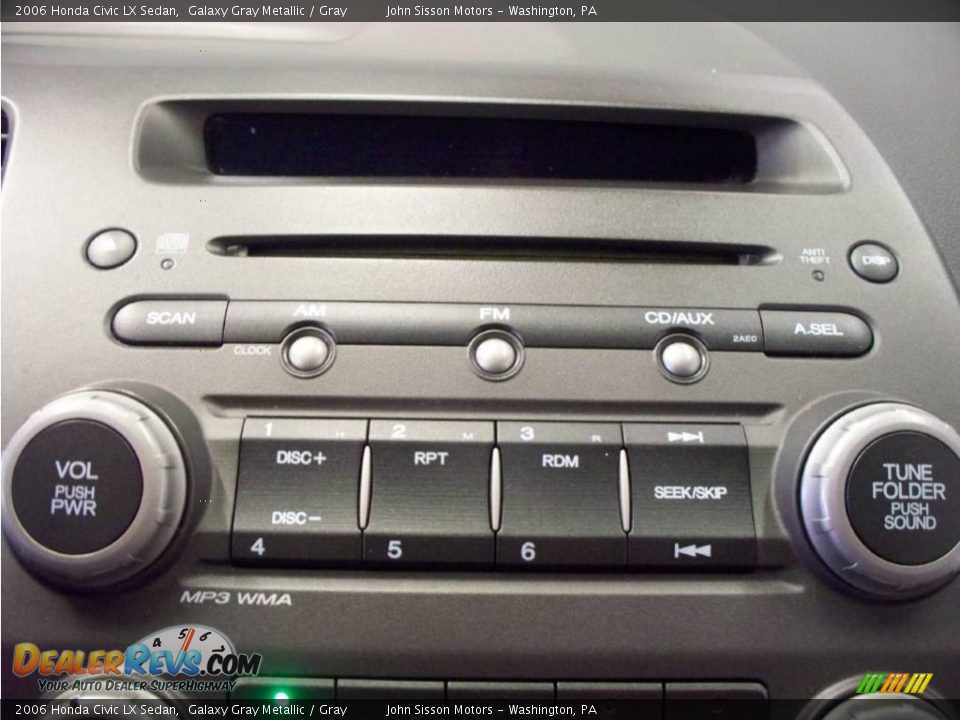 2006 Honda Civic LX Sedan Galaxy Gray Metallic / Gray Photo #18