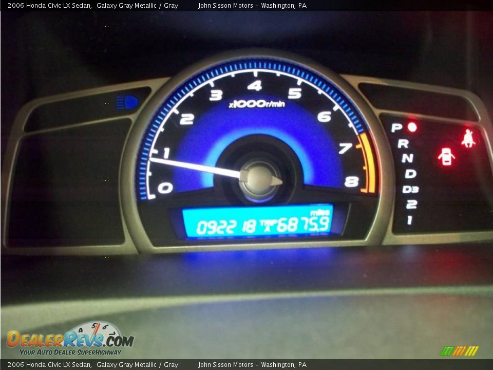 2006 Honda Civic LX Sedan Galaxy Gray Metallic / Gray Photo #19