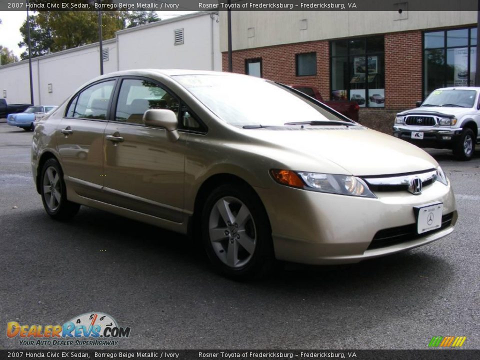 2007 Honda Civic EX Sedan Borrego Beige Metallic / Ivory Photo #2