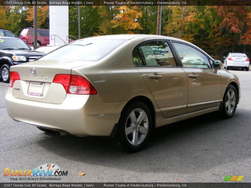 2007 Honda Civic EX Sedan Borrego Beige Metallic / Ivory Photo #3