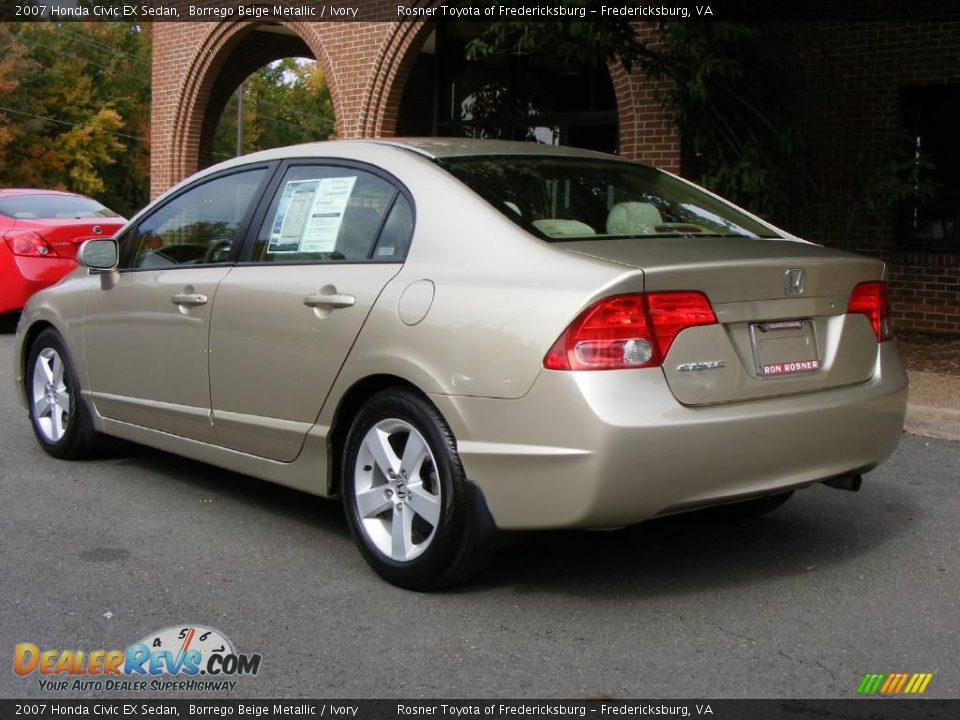 2007 Honda Civic EX Sedan Borrego Beige Metallic / Ivory Photo #4