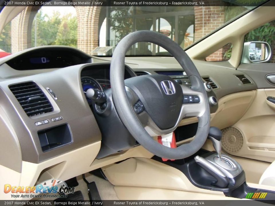 2007 Honda Civic EX Sedan Borrego Beige Metallic / Ivory Photo #5