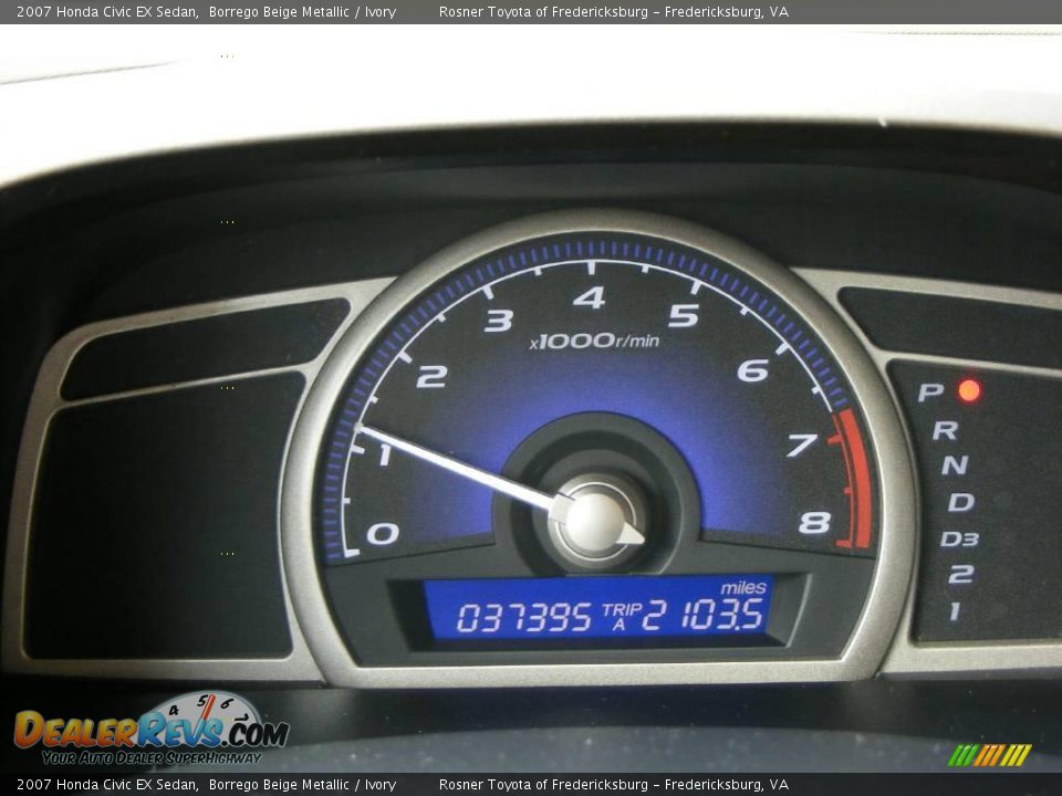 2007 Honda Civic EX Sedan Borrego Beige Metallic / Ivory Photo #9