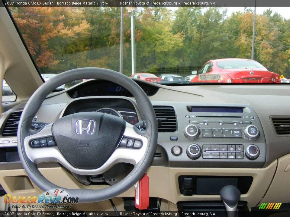 2007 Honda Civic EX Sedan Borrego Beige Metallic / Ivory Photo #11