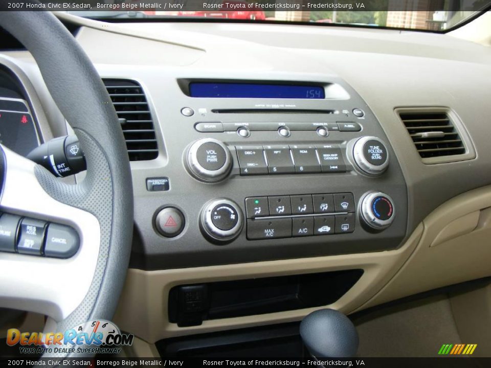 2007 Honda Civic EX Sedan Borrego Beige Metallic / Ivory Photo #12