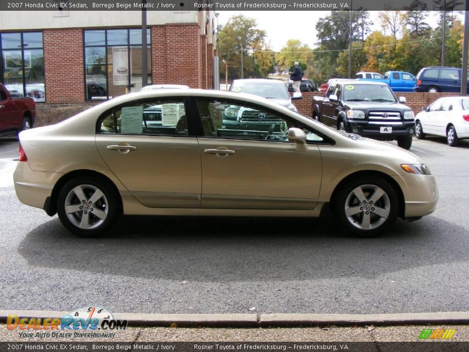2007 Honda Civic EX Sedan Borrego Beige Metallic / Ivory Photo #17